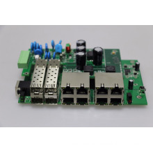 L2 management outdoor POE switch PCB/PCBA board full 30W 8 ports industrial poe ethernet switch